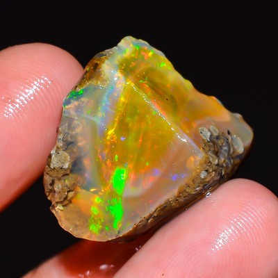 RIESIGER 21,5 kt natürlicher äthiopischer Opal grob - Multi Fire Welo Opal...