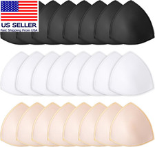 12 Pairs Bra Inserts Pads Triangle Removable Sports Bra Pads Inserts 3 Colors
