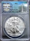2017-W MS69 Silver Eagle Dollar Coin ANACS Certified