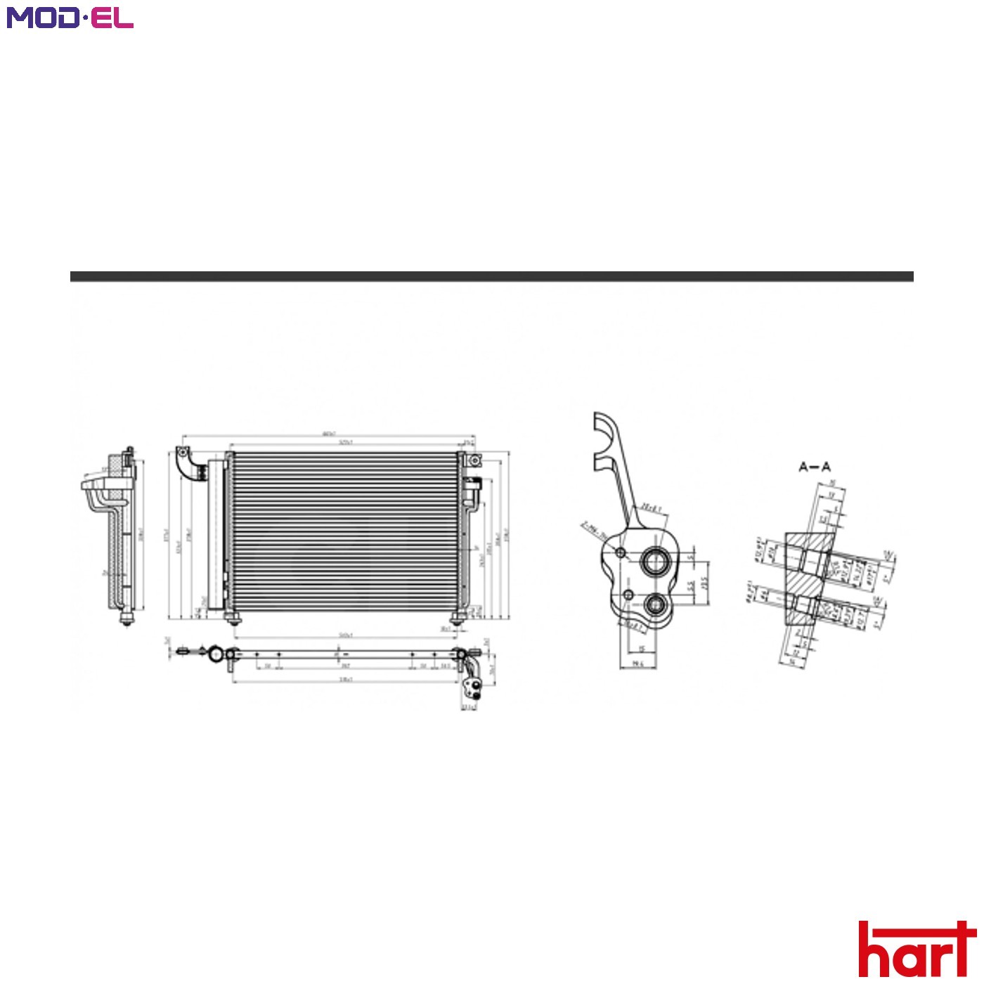 CONDENSER AIR CONDITIONING 612 234 FOR KIA D4FA 1.5L 4cyl RIO II