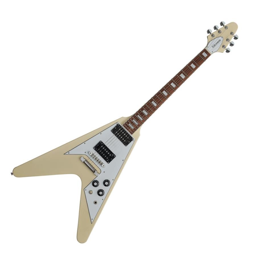 Edwards E-FV-85DフライングV エレキギター クリーム Edwards E-FV-LTD Vintage White Flying V type electric guitar