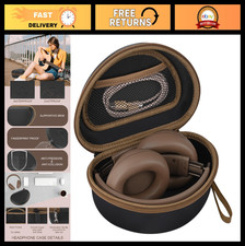 Durable Hard Headphone Case for Over Ear Headphones, Travel Storage Bag, Black/C