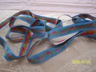 Antique blue silk braid and small flowers. Lovely. 1.60meter. Ref 343