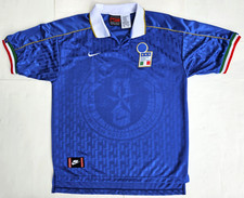 Nike 1994-1996 Italy Football Soccer Team Home Jersey Shirt Mens L Blue Vintage