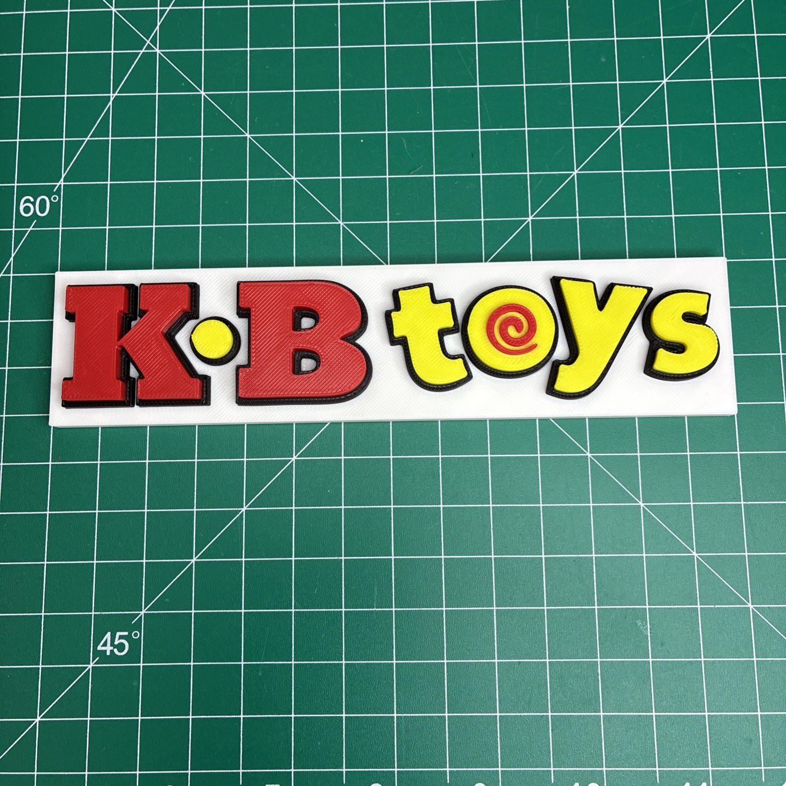 3D Printed K B Toys Wall Logo Sign Fan Art Display KB Kaybee
