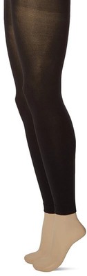 No Nonsense Women's Super Opaque Control Top Footless Tights Small Black/Black