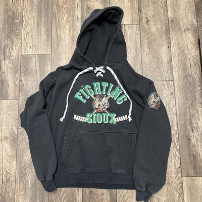 #ad #ad Vintage UND North Dakota Fighting Sioux Hoodie Hockey Sweatshirt Men’s LARGE $49.99