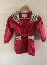 Burberry light jacket size 6Y red girls