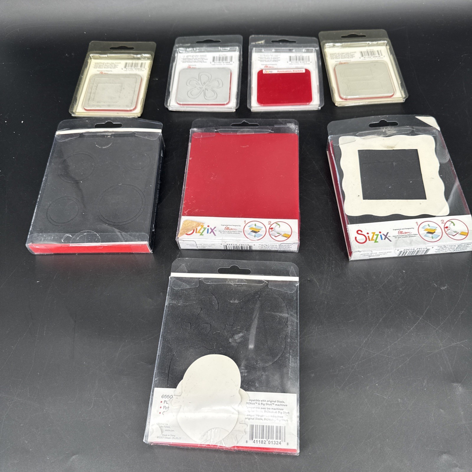 Lot of 8-Sizzix Original, Sizzlits, Spokey, Flowers, Frames, Cutting Dies