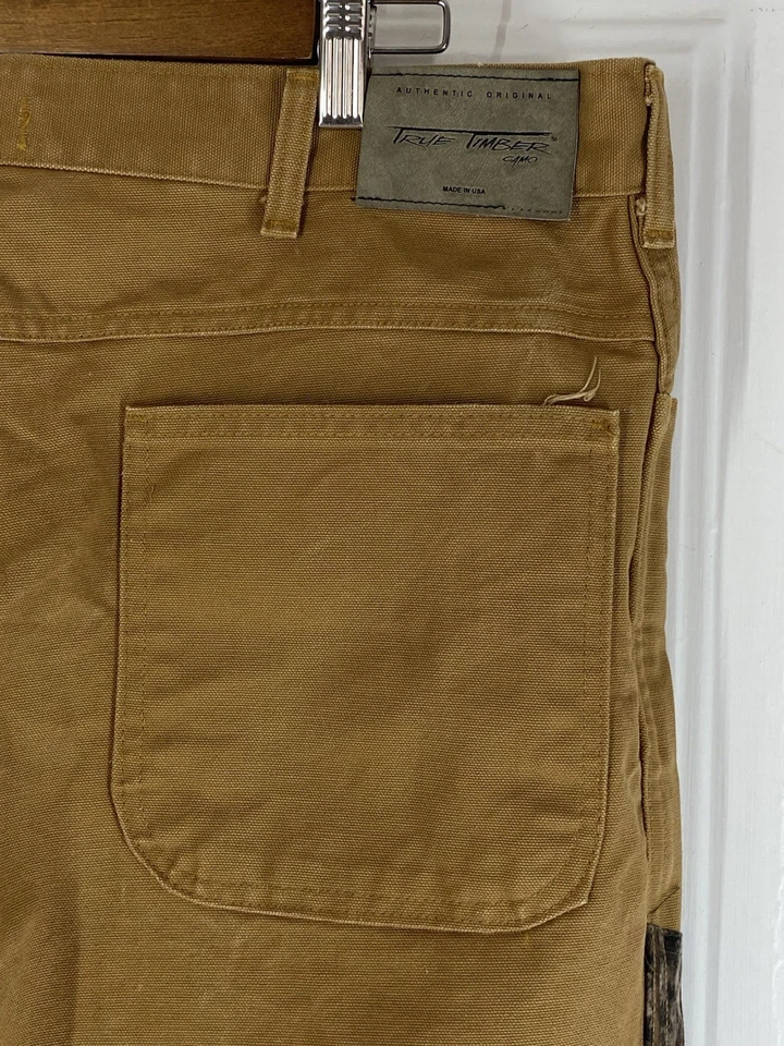 TrueTimber Camo 40x30 Hunting Pants, 100%-Cotton Canvas & Poly Camouflage Shell - Image 3 of 4