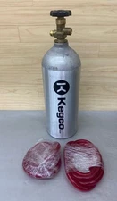 Kegco 7.6lb Stainless Steel CO² Draft Beer Tank w/ 2 Air Tubes *EMPTY*