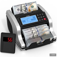 Money Counter Machine with Value Count, UV/MG/IR/MT/DD Counterfeit Bill Detectio