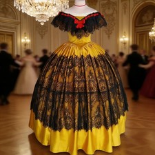 18th Century Civil War Southern Prom Dresses Historical Victorian Evening Gowns