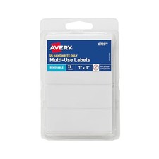 1x3" White Removable Adhesive Labels
