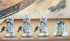 Neuf - Lego Star wars - 75402 - Minifigs - Clone Pilot, Odd Ball, Jag, R4-P44