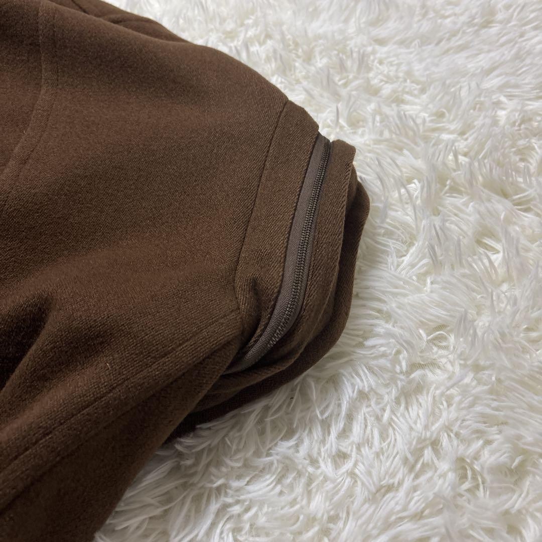 Burberry wool coat with stowable hood quilted brown size 52 rare Men's thumbnail 10