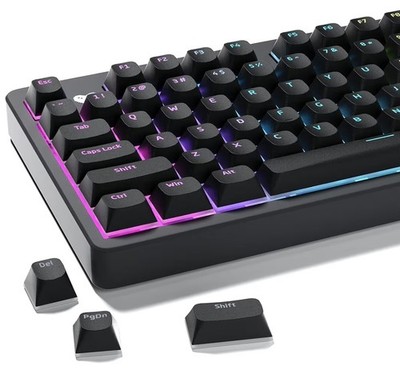 GMKWTL XVX Shine Through Keycaps Black Keycap Set Double Shot PBT 108 Keys