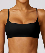 Women'S Sports Bra with Thin Straps Stretchy Wirefree Workout Bras Lightweight W