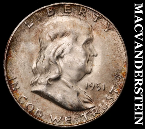 1951-S Franklin Half Dollar- Silver Choice Gem Brilliant Uncirculated #i4154