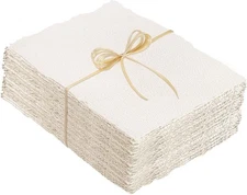 100 Sheets Watercolor Paper 5 x 7inch, 300 GSM Deckled Edge 5 x white 