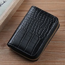 Ladies Leather Small Card Holder Small Purse Coin Wallet Zipped Pocket Free P&P