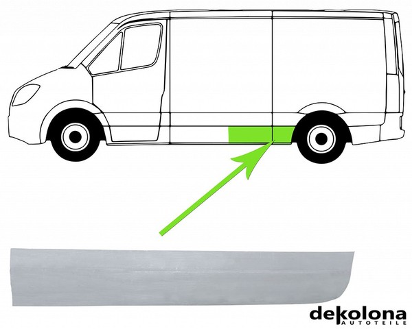 Reparaturblech KotflüGel Hinten FüR Vw, Mercedes Verzinkt Links Hinten Ab 02.95-image