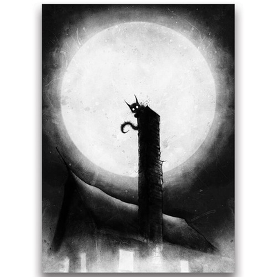 #ad #ad Cat on the Chimney – Inked Horror – MTG Size – 100 Textured Matte Card Sleeves $14.99