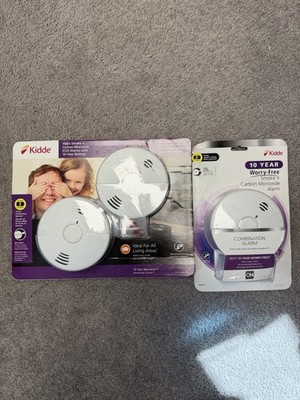 3 Kidde Smoke And Carbon Monoxide Battery Alarms