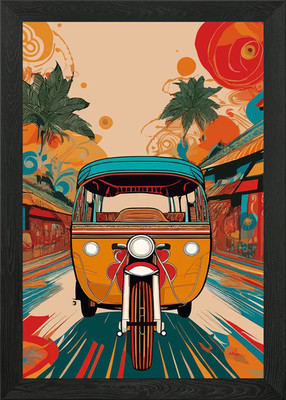 Tuk Tuk in Südostasien Gerahmtes Wandbild Poster Leinwanddruck Bild