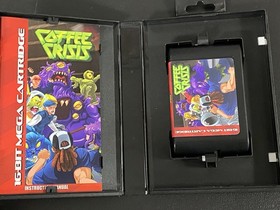 New Coffee Crisis Sega Genesis Homebrewing Game Mega Cat Studios 2019 MINT