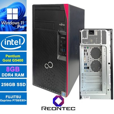 Fujitsu Esprimo P758/E85+ Intel Pentium Gold G5400 Win 11 Pro 256GB SSD 8GB RAM