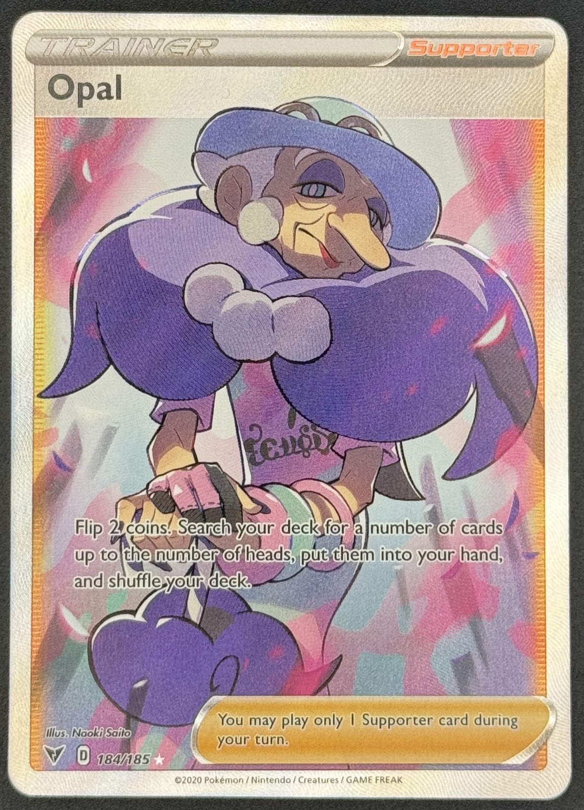 Opal 184/185 Pokemon TCG SWSH04: Vivid Voltage Ultra Rare Full Art Near Mint