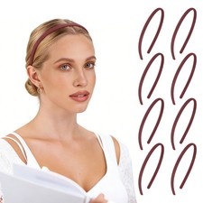 8 Pcs Thin Headband, Sunglass Headband Invisible Hairband for Women, Dark Red