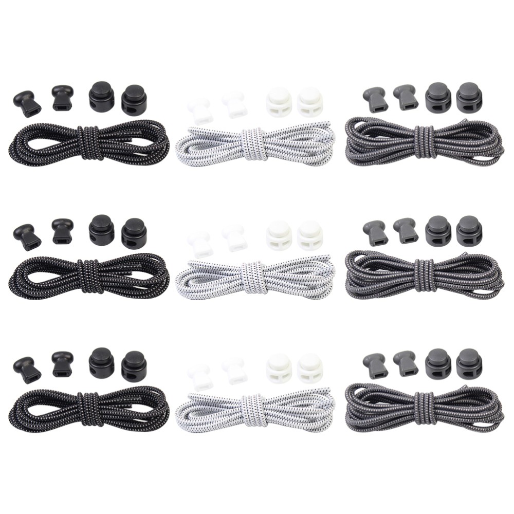 APL Lacci per scarpe elastici 9 pezzi lacci regolabili senza lacci con dispositivo di blocco