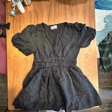 Anthropologie Black Mini Dress