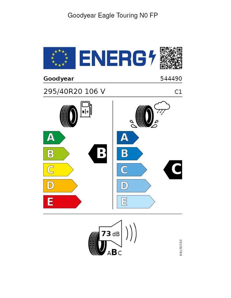 1x 295/40 R20 106V FP N0 M+S GOODYEAR EAGLE TOURING Sommer Reifen NEU DOT 21 - Bild 2 von 2