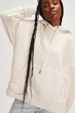 Free People We The Free Stand Up Hoodie Top Oversized Pullover S NEW 284444