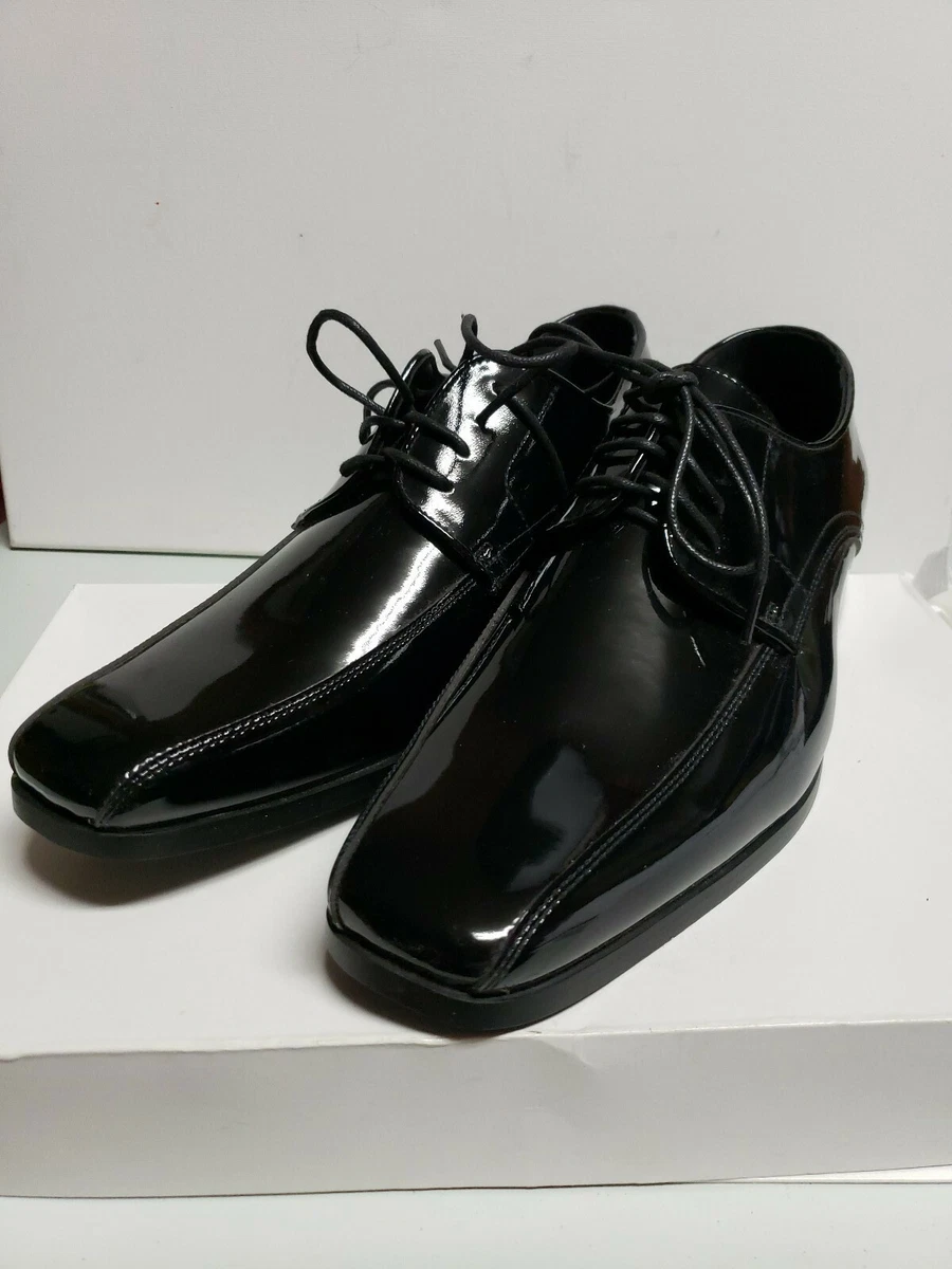 Shiny sales tuxedo shoes