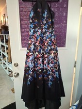 Morgan  Co Floral Halter Keyhole Prom Dress Size 7/8