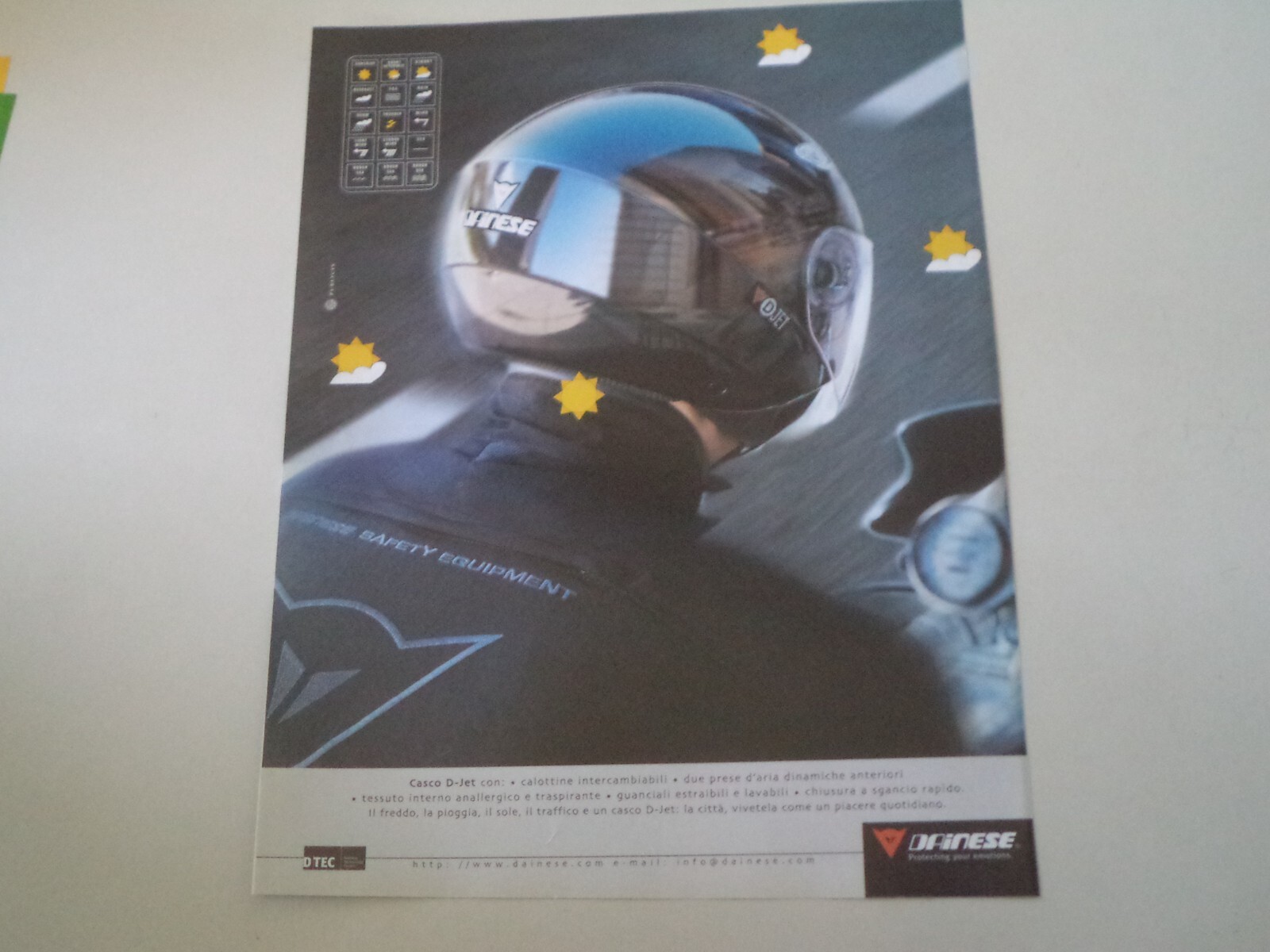 advertising Pubblicità 2001 CASCO HELMET DAINESE D-JET