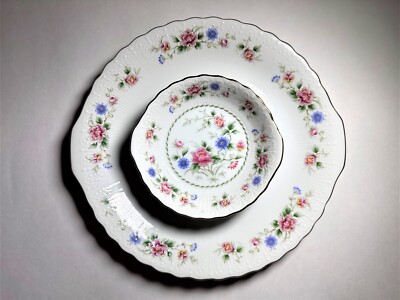 SADEK DESIRABLE ''SPRING NIGHT'' PATTERN 2 PC CHIP & DIP SET EXCELLENT CONDITION