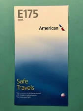 2015 AMERICAN AIRLINES SAFETY CARD-- E175