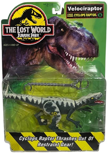 Jurassic Park Lost World Velociraptor Cyclops Raptor Vtg 1997 Figure NEW Kenner
