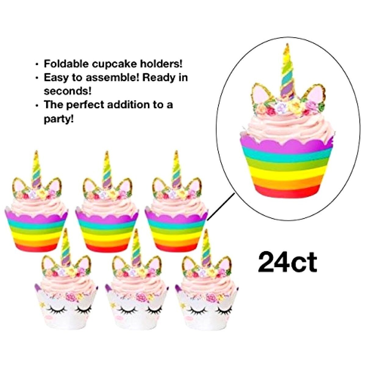Unicorn Party Supplies Balloons Banners Photo Props Headband Cupcake
