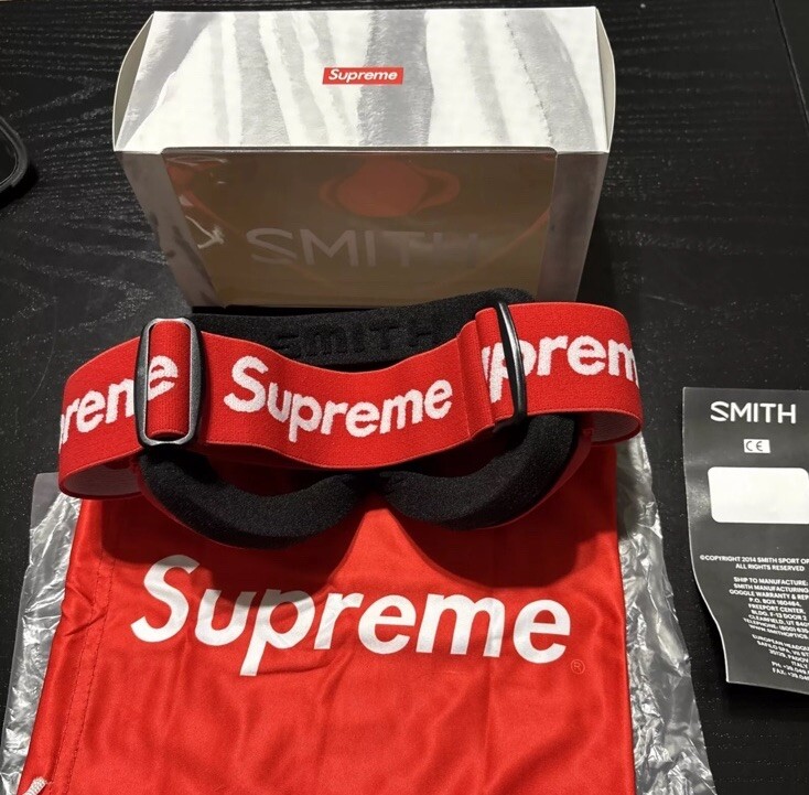 Supreme Smith Ski Snowboard Goggles BUNDLE Black Red FW15 With Box