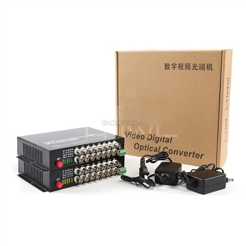 16 Kanal Video Daten Glasfaser Konverter Composite Sender Empfänger Cctv xr - Bild 6 von 6