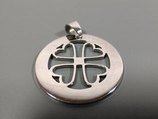 Stainless Steel Open Heart Pendant 1 1/2" Across