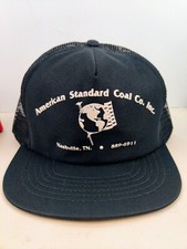 Vintage USA MADE American Standard Coal Trucker Hat Snapback Dad Cap