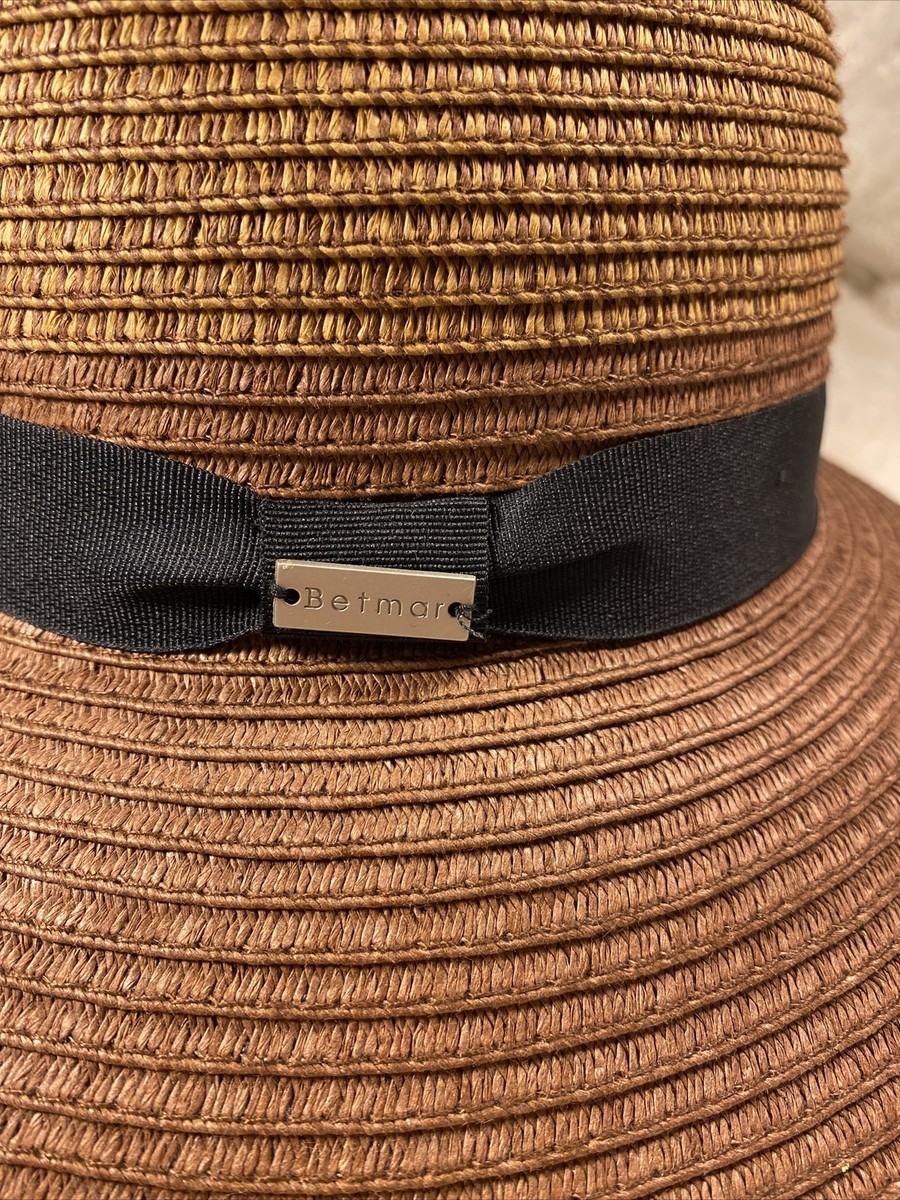 Bet Mar New York Striped Black and Tan Sun Hat Betmar New York Hat - Etsy main image 4