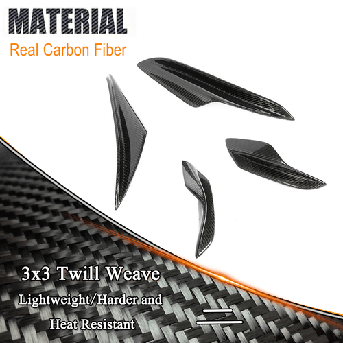 Carbon Front Splitter Flaps Canard Wings Frontlippe für BMW E90 E92 E93 M3 05-12 - Picture 8 of 11